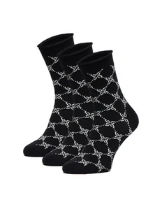 Nine West Skarpety CEO_BR_NW_Silver_01_Z_AW25 (3 PACK) Czarny - Skarpetki damskie - miniaturka - grafika 1