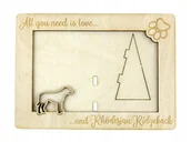 Ramki na zdjęcia - Rhodesian ridgeback ramka na zdjęcie z psem grawer - miniaturka - grafika 1