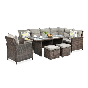 Narożnik Z Technorattanu Ibiza + Fotel Brown - Meble ogrodowe Narożnik Z Technorattanu Ibiza + Fotel Brown - Meble ogrodowe - miniaturka - grafika 1