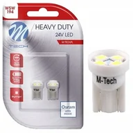 Żarówki samochodowe - 2x Żarówka W5w Led Osram M-tech T10 Dioda Biała 24v Tir - miniaturka - grafika 1