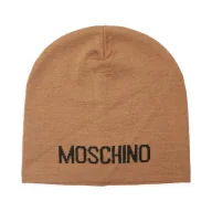 Czapki damskie - Moschino Czapka z dodatkiem wełny - miniaturka - grafika 1