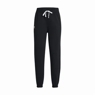 Damskie spodnie dresowe Under Armour Rival Terry Jogger Rozmiar: L / Kolor: czarny/biały - Spodnie sportowe damskie - miniaturka - grafika 1