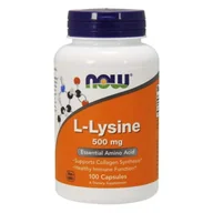 Witaminy i minerały - Now Foods FOODS L-Lysine (Lizyna) 500mg 100 Kapsułek - miniaturka - grafika 1