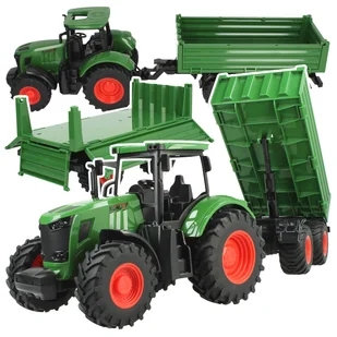 TRAKTOR Z PRZYCZEPĄ CIĄGNIK ROLNICZY - ZESTAW FARMERA dla Dzieci Z1004 - Zabawy w naśladowanie dorosłych - miniaturka - grafika 1