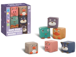 Edukacyjny zestaw klocków dla malucha, Miękkie, Duże Klocki Zwierzęta 6 sztuk - Klocki Edukacyjny zestaw klocków dla malucha, Miękkie, Duże Klocki Zwierzęta 6 sztuk - Klocki - miniaturka - grafika 1