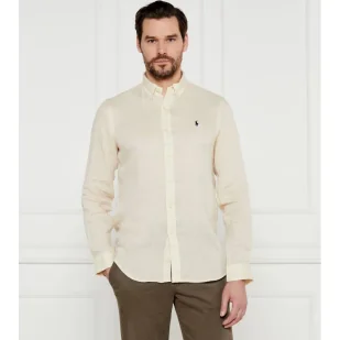 POLO RALPH LAUREN Lniana koszula Slim Fit - Koszule męskie - miniaturka - grafika 1