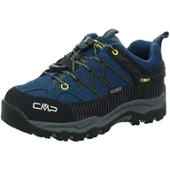 Buty dla chłopców - CMP Kids Rigel Low Trekking Shoes WP, buty unisex dla dzieci i młodzieży, Niebieski tusz żółty, 35 EU - miniaturka - grafika 1