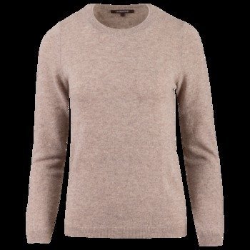 Sweter damski kaszmir przez głowę L brązowy