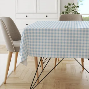Obrus EASTER wzór EA03 | błękitna kratka 150 x 150 cm - Obrusy i serwetki - miniaturka - grafika 1