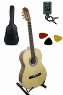 Inne akcesoria gitarowe - Gitara klasyczna Elmira C-40 4/4 pokrowiec tuner kostki - miniaturka - grafika 1