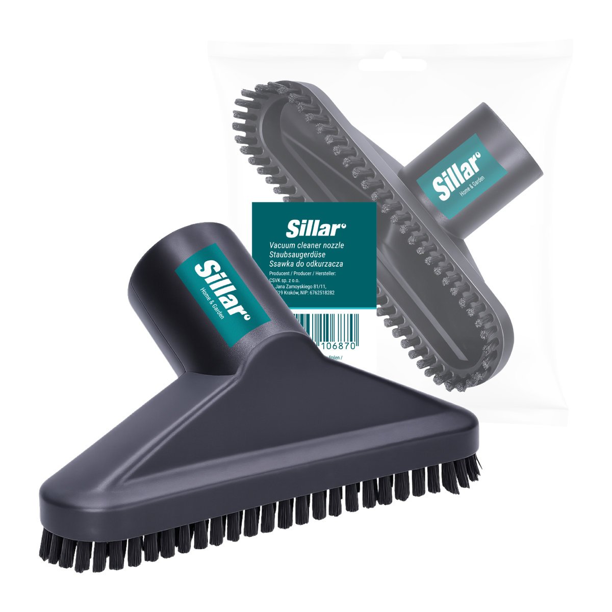 Ssawka szczotka Sillar ze zgarniaczem do Karcher WD2 WD3 WD4 WD5 WD6 35 mm
