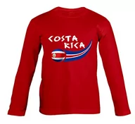 Koszulki dla chłopców - Supportershop T-shirt supportershop Kostaryki L/S dzieci chłopcy, czerwony, xxl 5060542522748 - miniaturka - grafika 1