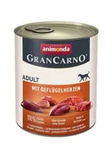 Mokra karma dla psów - Animonda GranCarno GranCarno Adult Geflugelherzen Drobiowe serca puszka 800g - miniaturka - grafika 1