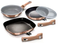 Zestawy garnków i patelni - Elegancki zestaw 3 patelni z odpinaną rączką K2-W81 - miniaturka - grafika 1