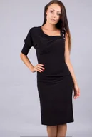 Sukienki - CZARNA SUKIENKA POGRZEB ZALOBA OKAZJA - miniaturka - grafika 1