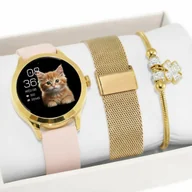 Smartwatch - Gravity ZGT25 + bransoletka Złoty, Różowy - miniaturka - grafika 1