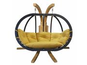 Fotele ogrodowe wiszące - Zestawy ogrodowe KOALA Zestaw: stojak Sintra + fotel Swing Chair Double antracyt 5907564667869 - miniaturka - grafika 1