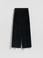 Spodnie damskie - Reserved - Welurowe spodnie - czarny - miniaturka - grafika 1