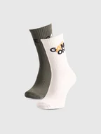 Skarpetki męskie - 4F Skarpety casual za kostkę (2-pack) męskie - multikolor 39-42 - miniaturka - grafika 1