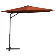 Parasole ogrodowe - vidaXL Lumarko Parasol ogrodowy na stalowym słupku, 300 cm, terakota 47317 - miniaturka - grafika 1