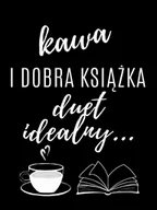 Plakaty - kawa i książka black - plakat Wymiar do wyboru: 40x60 cm - miniaturka - grafika 1