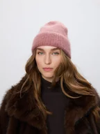 Czapki damskie - Reserved - Czapka z wełną i moherem - jasnofioletowy - miniaturka - grafika 1