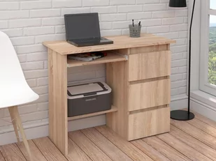 Biurko MEBLOWA 1 Beta 2, 3 szuflady, sonoma, 75x94x43 cm - Biurka - miniaturka - grafika 1