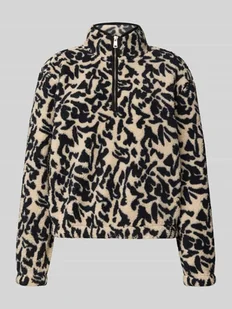 Bluza o kroju regular fit z kołnierzem i wzorem na całej powierzchni model ‘NEW DALLAS’ - Bluzy damskie - miniaturka - grafika 1