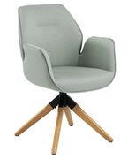 Krzesła - D2.Design Krzesło obrotowe Aura light grey auto re turn 218611 - miniaturka - grafika 1