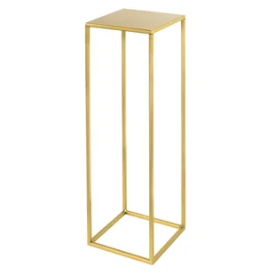 Kwietnik osłonka stojak Evron 19x19x62 cm złoty metalowy loft - Kwietniki - miniaturka - grafika 1