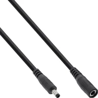 Kable - Kabel zasilający InLine InLine® DC extension cable, DC plug male/female 4.0x1.7mm, AWG 18, black, 2m - miniaturka - grafika 1