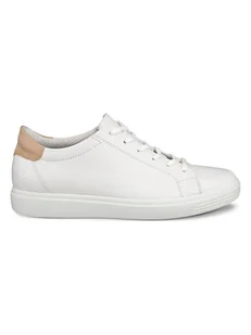 Ecco Skórzane sneakersy "Classic" w kolorze białym - Trampki damskie - miniaturka - grafika 1