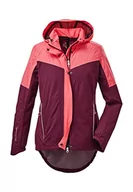 Kurtki damskie - Killtec Damska kurtka funkcyjna z kapturem i ochroną przed pryskaniem, pakowana, wodoszczelna KOS 27 WMN JCKT, ciemnoróżowa, 38, 38292-000 - miniaturka - grafika 1