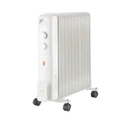 Ogrzewanie przenośne - Grzejnik olejowy z termostatem 7 żeber 1500 W biały - miniaturka - grafika 1