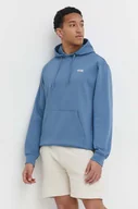Bluzy męskie - Vans bluza męska kolor niebieski z kapturem gładka - miniaturka - grafika 1