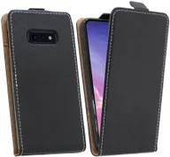 Etui i futerały do telefonów - Etui z klapką kompatybilne z etui na telefon komórkowy SAMSUNG GALAXY S10e (G970F) pionowe składane etui ochronne z klapką czarne - miniaturka - grafika 1