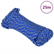 Żeglarstwo - vidaXL Linka żeglarska, niebieska, 4 mm, 25 m, polipropylen - miniaturka - grafika 1