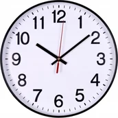 Zegary - Donau Zegar ścienny DONAU, plastikowy, 34cm, czarny - miniaturka - grafika 1