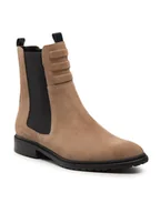 Botki damskie - Simple Sztyblety SL-36-02-000065 Beżowy - miniaturka - grafika 1