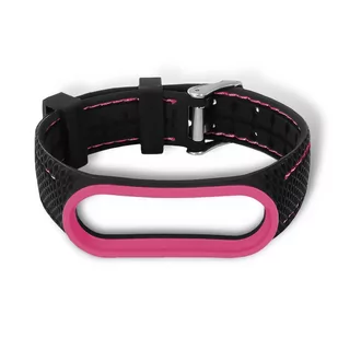 Opaska / Pasek Lifestyle Braders do Xiaomi Mi Band 7 czarno-różowa - Smartband - miniaturka - grafika 4