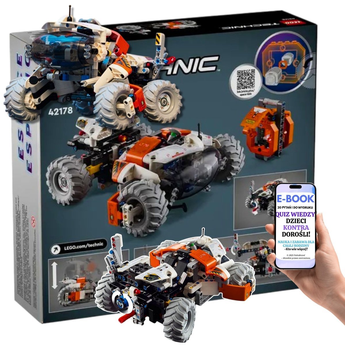 KOSMICZNA ZABAWA z LEGO Technic 42178 Ruchoma Ładowarka LT78 dla Odkrywców Galaktyki – Zestaw Klocków dla Dzieci + EBOOK-2