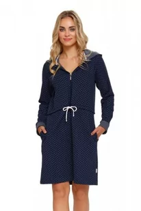 Doctor nap SMZ 5241 navy blue szlafrok damski - Szlafroki damskie - miniaturka - grafika 1