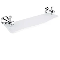 Półki łazienkowe - Nimco Lada - Półka 50 cm, sztuczny kamień biały/chrom LA 19091UK-50-26 - miniaturka - grafika 1