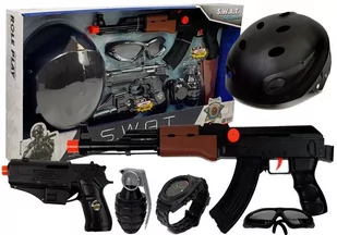 Zestaw Policjanta S.W.A.T Pistolety Kask - Zabawki militarne - miniaturka - grafika 1