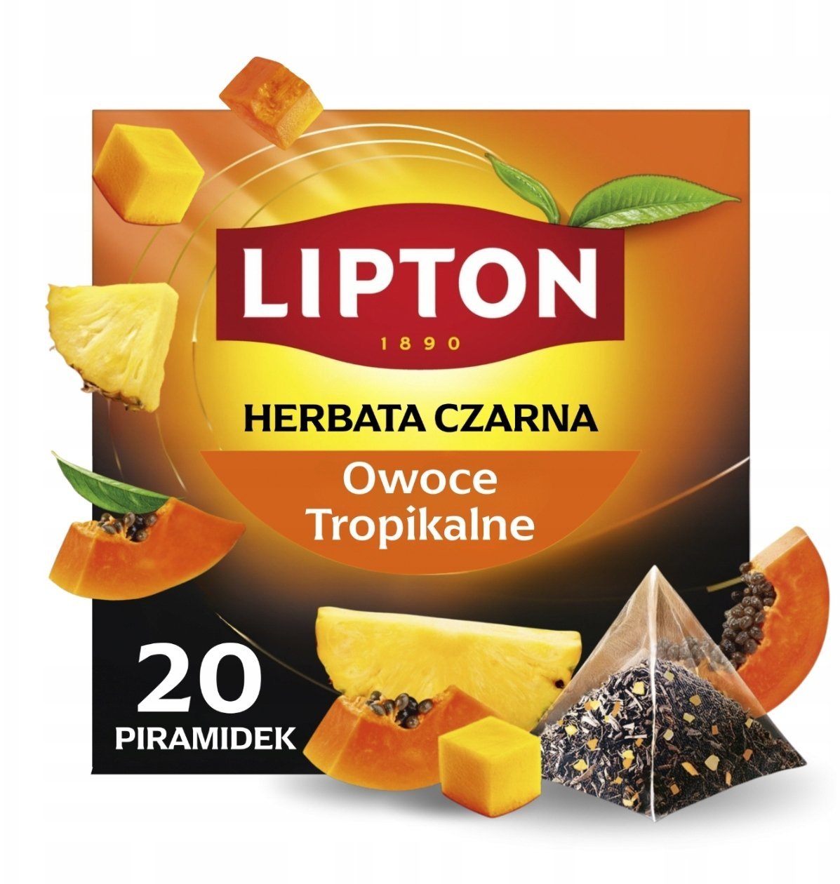 Lipton Czarna herbata Lipton Tropical Fruits 20 piramidek