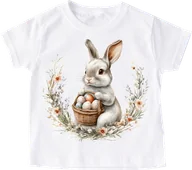 Koszulki dla dziewczynek - Koszulka z zajączkiem - wzór królik70 - miniaturka - grafika 1