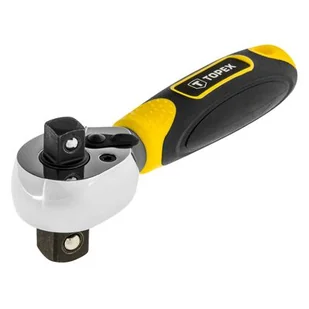 TOPEX Grzechotka krótka podwójna 1/2" x 3/8", 135 mm - Gwintowniki - miniaturka - grafika 1