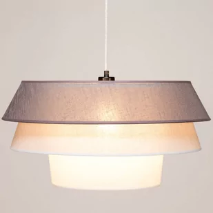 Britop Wisząca LAMPA loft AMAR 160960104 abażurowa OPRAWA zwis okrągły czarny szary - Lampy sufitowe - miniaturka - grafika 1