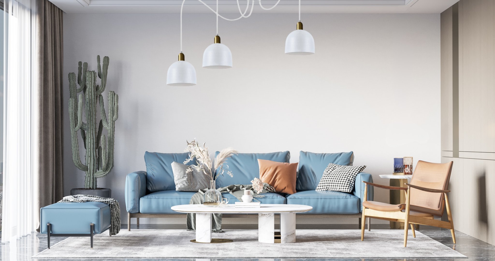 Lampa sufitowa pająk 3-punktowa MEDO nowoczesna, biała-patyna, E27, loft, skandynawska, nad stół, do kuchni, salonu, jadalni