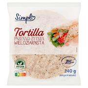 Simpl Tortilla pszenno-żytnia wieloziarnista 240 g (4 x 60 g)